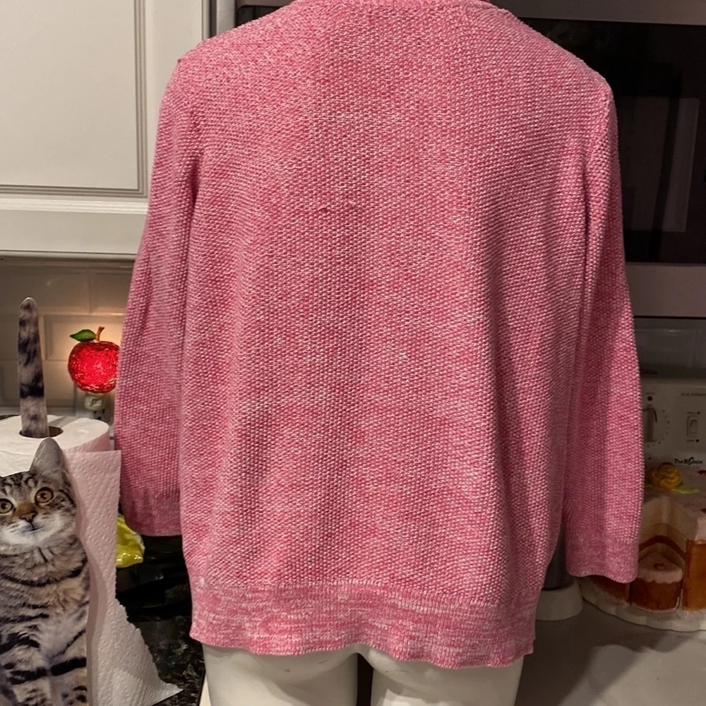 R womens Croft&barrow pink long sleeve plus size pullover sweater size 2X - Picture 2 of 5